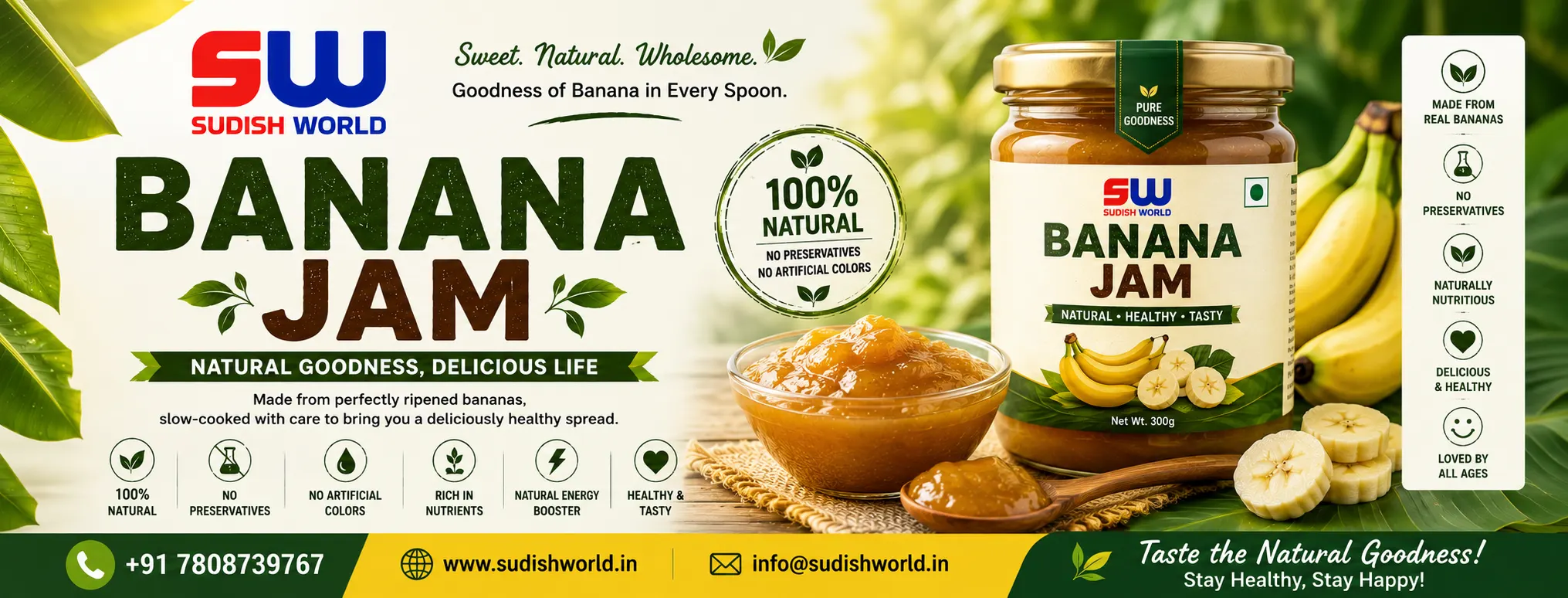 Banana jam product by Sudish World Solutions