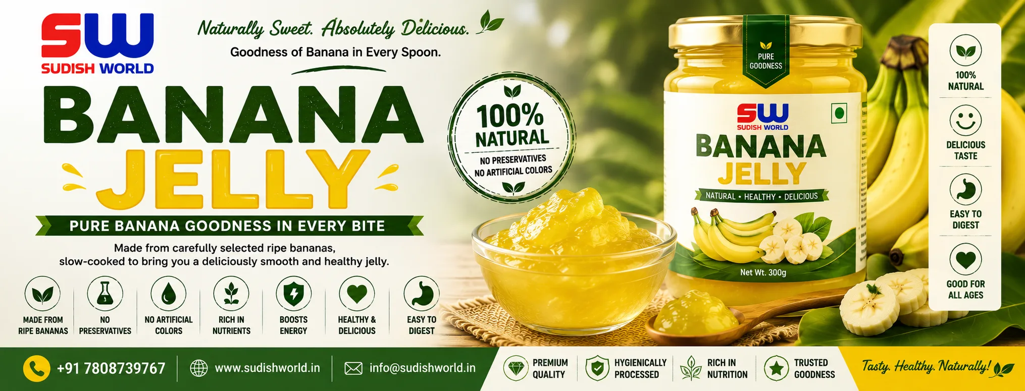 Banana jelly product by Sudish World Solutions