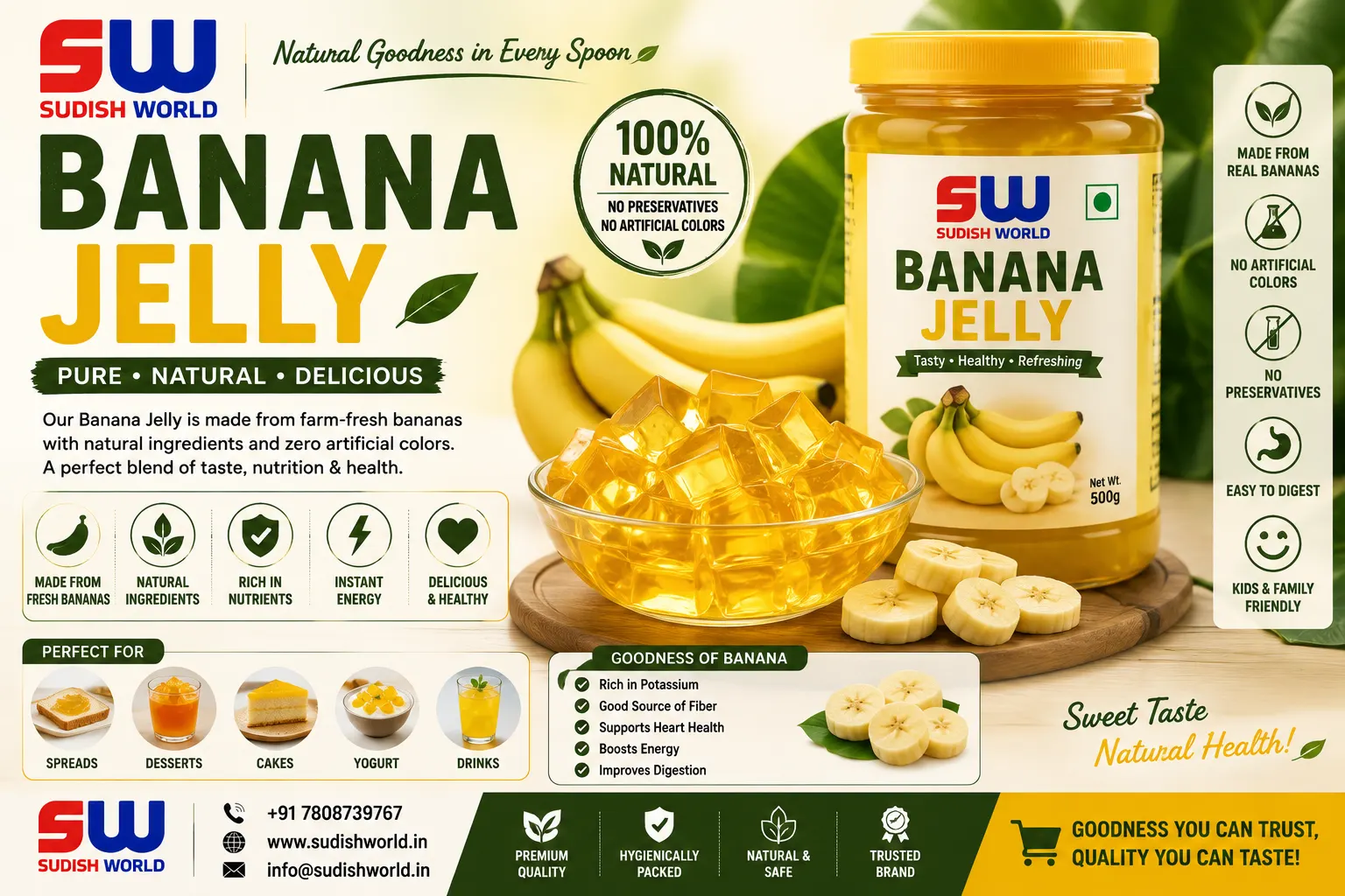 Banana jelly product by Sudish World Solutions