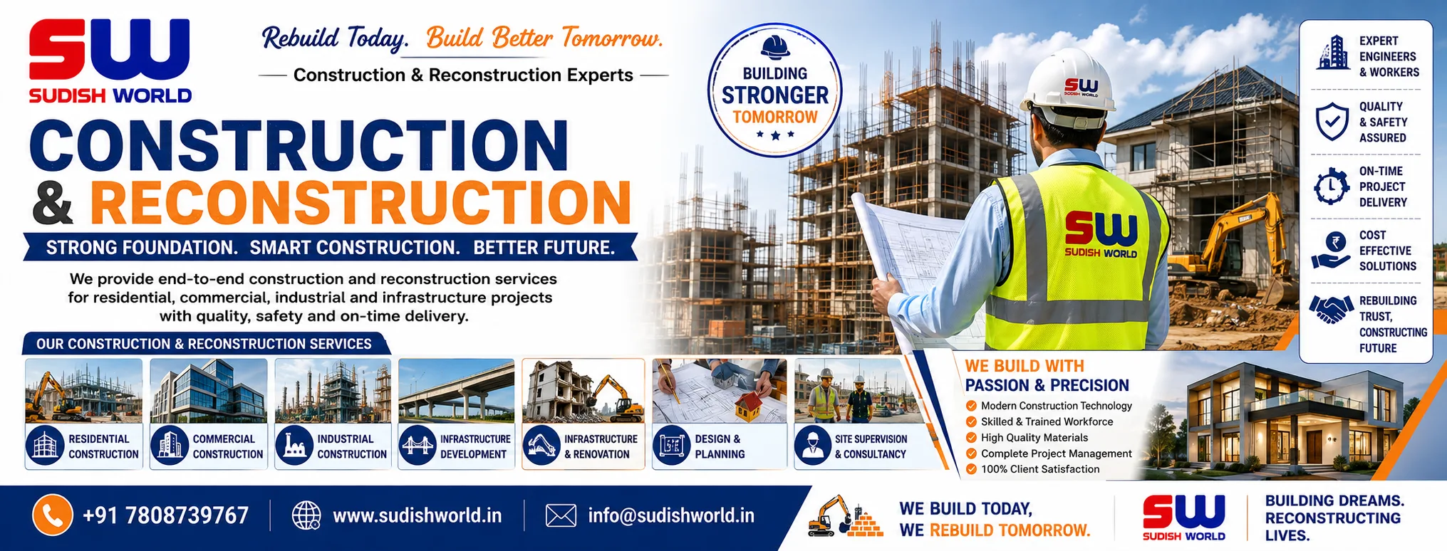 Construction site manpower support by Sudish World Solutions