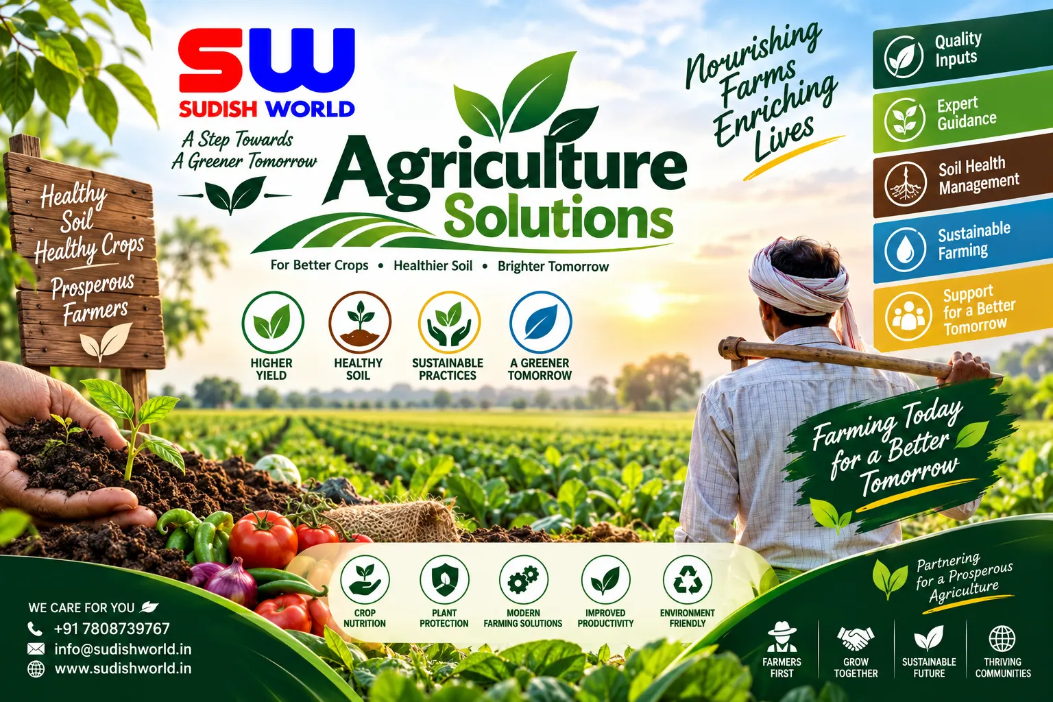 Agriculture Solutions by Sudish World Solutions | Quality Farm Products & Services