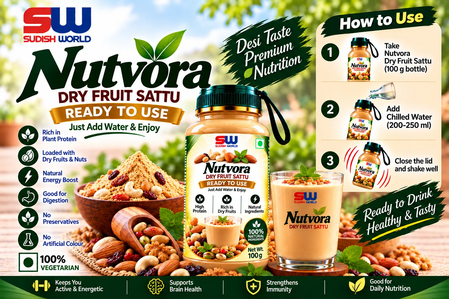Nutvora Dry Fruit Sattu