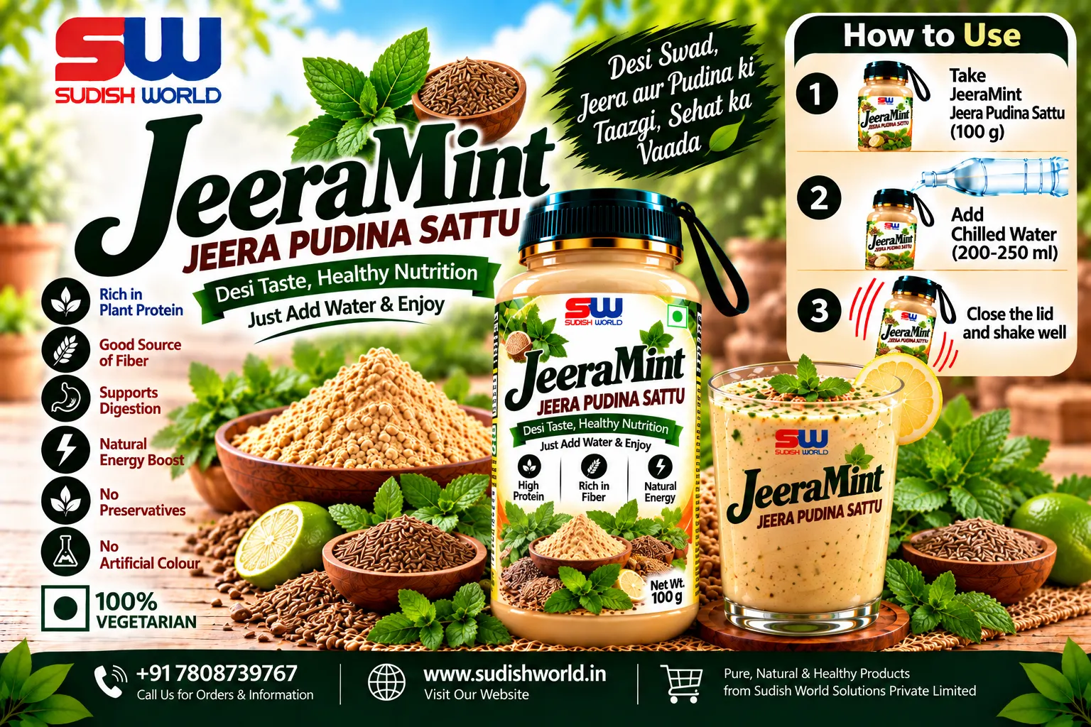 Jeera Mint Sattu