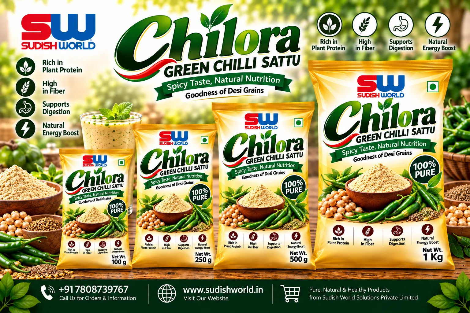 Chilora (Green Chilli Sattu)