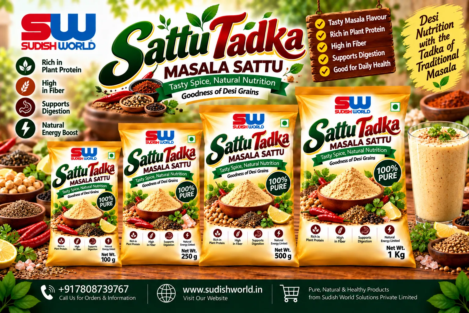 Sattu Tadka (Masala Sattu)